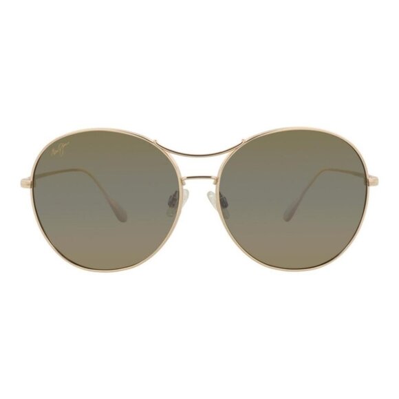 Maui Jim Womens Round/Oval Gold Gold Bronze Fashion Designer Eyewear - Picture 1 of 4